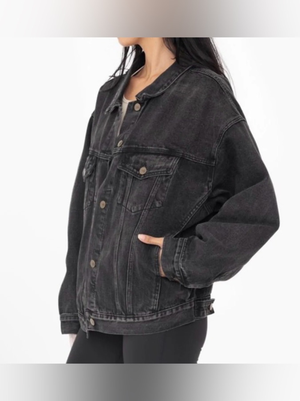 Divided Black Washed Denim Jacket - Women's Jean Jacket